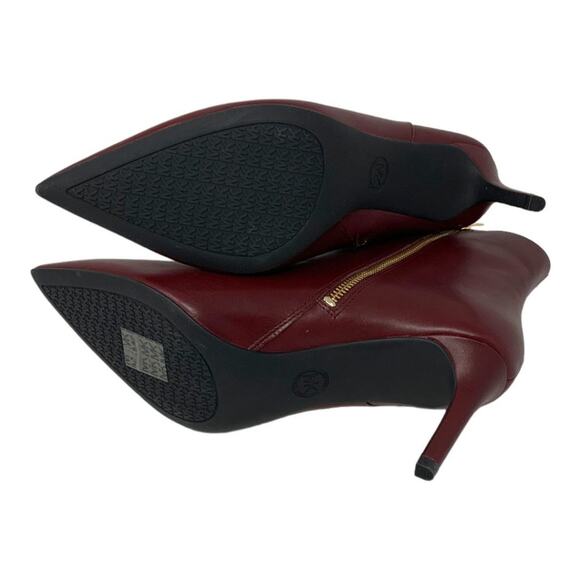 Michael Kors Alina Stiletto 80mm Ankle Boots Burgundy Size 10 NWT $255 MSRP - Picture 8 of 8